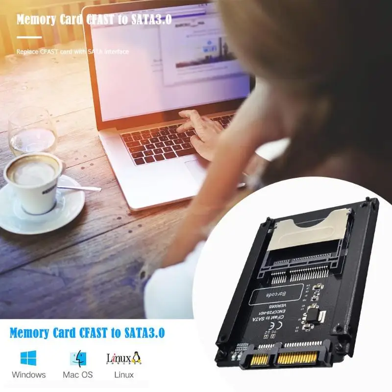 CFAST на SATA 3 0 HDD адаптер карты компьютер 22 Pin чехол для жесткого диска считыватель