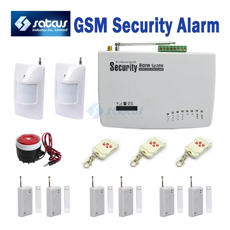 6 Door Sensors GSM Alarm Intelligent 