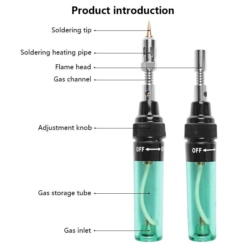 High Quality Gas Soldering Iron MT-100 Electric Soldering Iron Gun Blow Torch Welding Tools Iron Tip For HS-1115K Kit