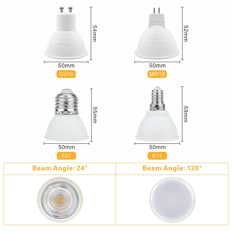 Яркая светодиодная лампа E27 E14 MR16 GU10 220 В 240 В|lampada led bulb|led bulbbombillas |