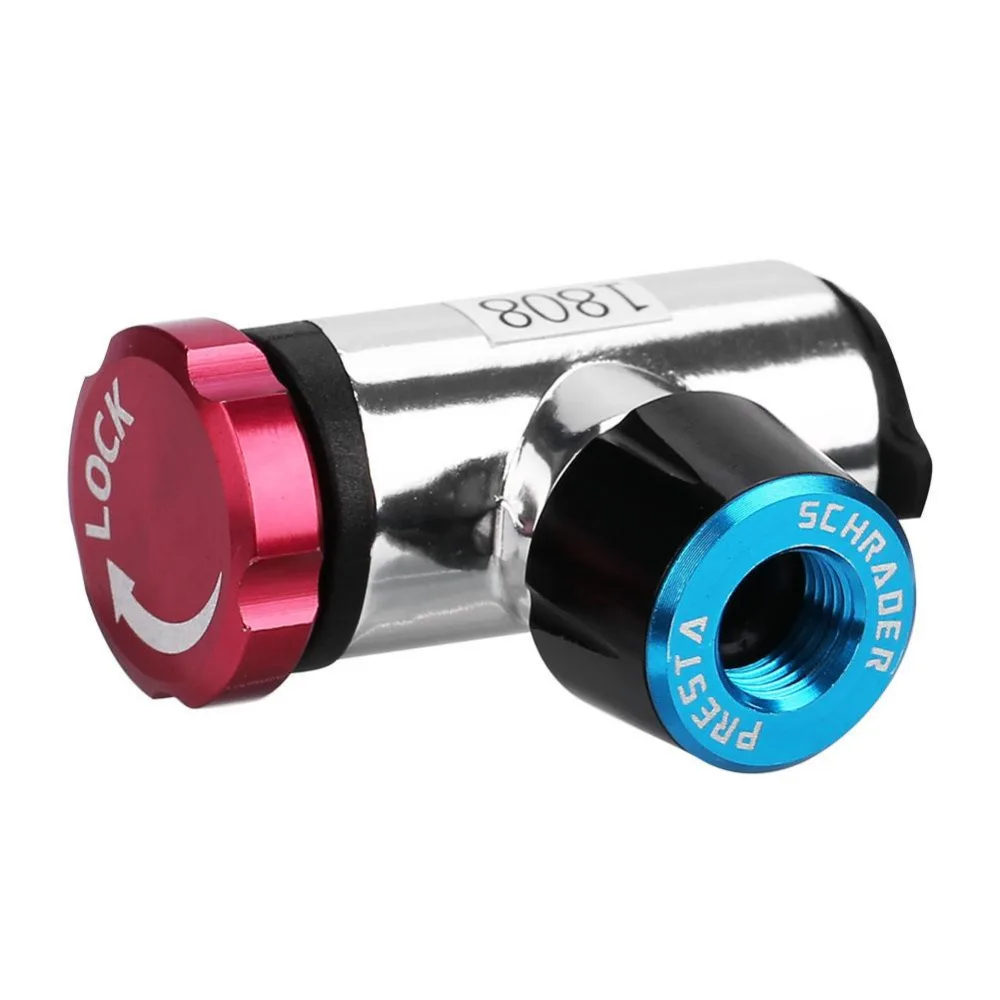 

Compact Bicycle CO2 Pump Valve Alloy Inflator Head Smart Cycling Road Bike Valve Air Inflator Head Adapter for Schrader/Presta