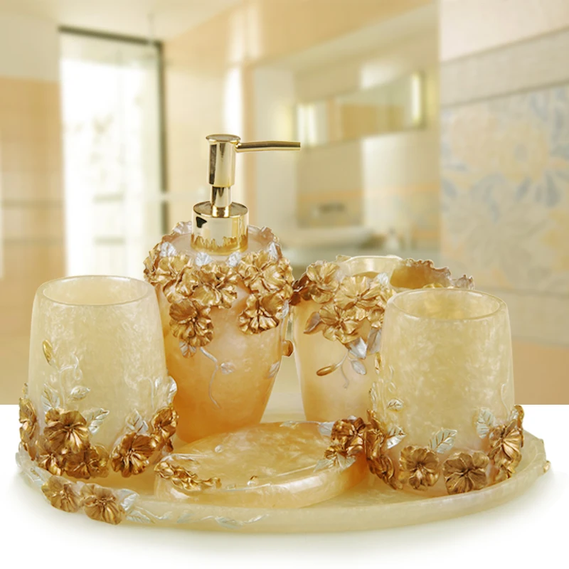 Bathroom suite bathroom tray set five piece bathroom supplies European