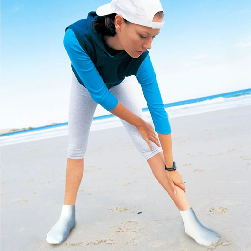 Нескользящая удобная Пляжная обувь силикона ластах для Для женщин Для мужчин короткие пляжные носки Плавание Ласты гидрокостюм обувь
