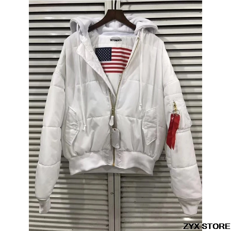 2017 лучшая версия Vetements Женская Мужская Ma1 куртка бомбер пальто оверсайз Kanye