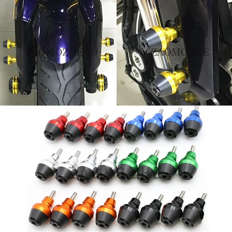 

For YAMAHA YZF-R3 R15 R25 R6 MT-07 MT-03 XJ6 Motorcycle CNC Aluminum alloy Refit Front fender Frame Sliders 2 pcs