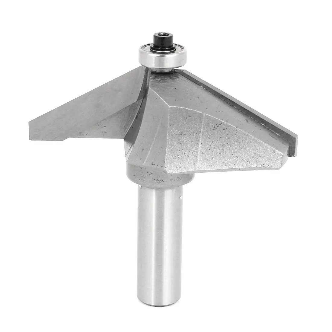 

Woodworking 1/2" X 1 3/8" End Bearing Horse Nose Router Bit Silver Tone