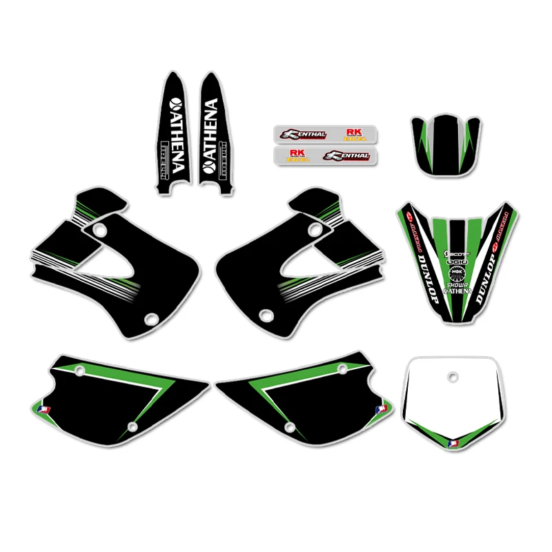 Набор наклеек для графики и фона Kawasaki KX85 KX100 2001 02 03 04 05 06 07 08 09 10 11 2012 2013 KX 85 100|sticker