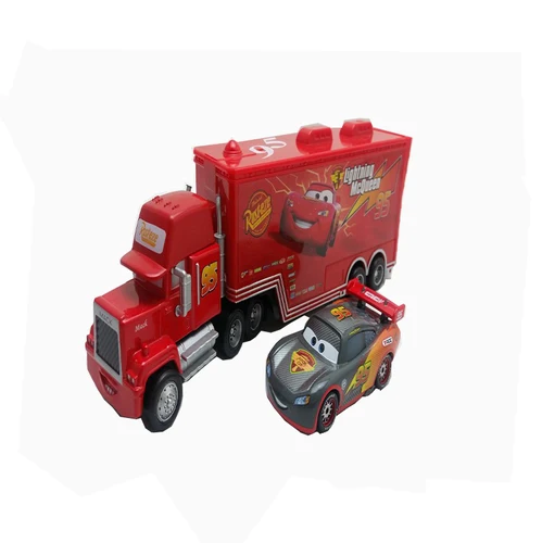 2PCS/SET Disney Pixar Cars 2 3 1:55 Diecast Alloy Metal Car Lightning McQueen Jackson Storm Mack Uncle Truck Model Car Kids Toy 27