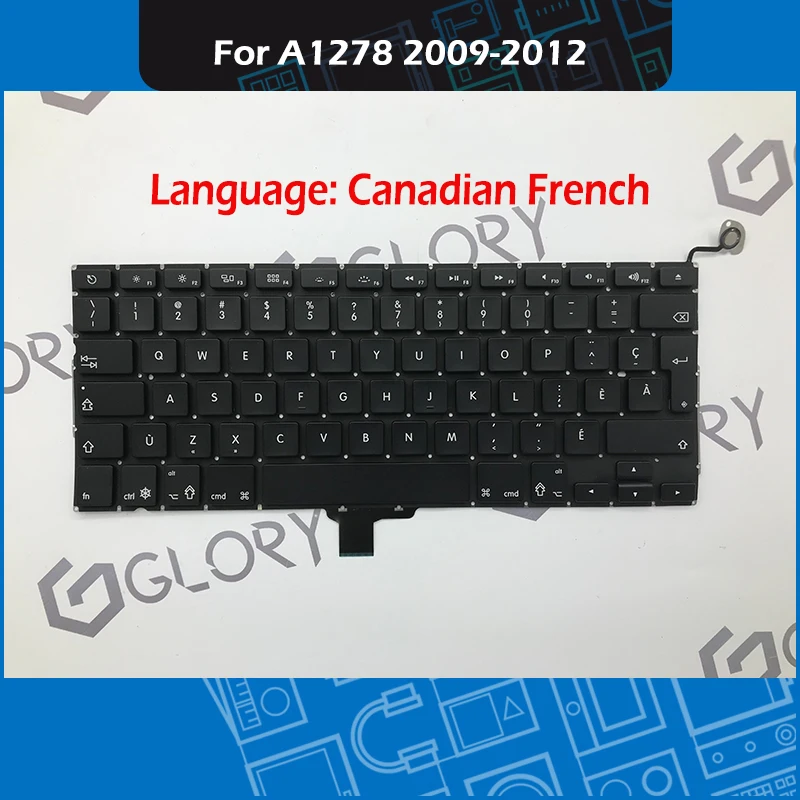 

New Laptop A1278 Keyboard for Macbook Pro 13" Unibody A1278 Canadian French Keyboard Replacement 2009-2012