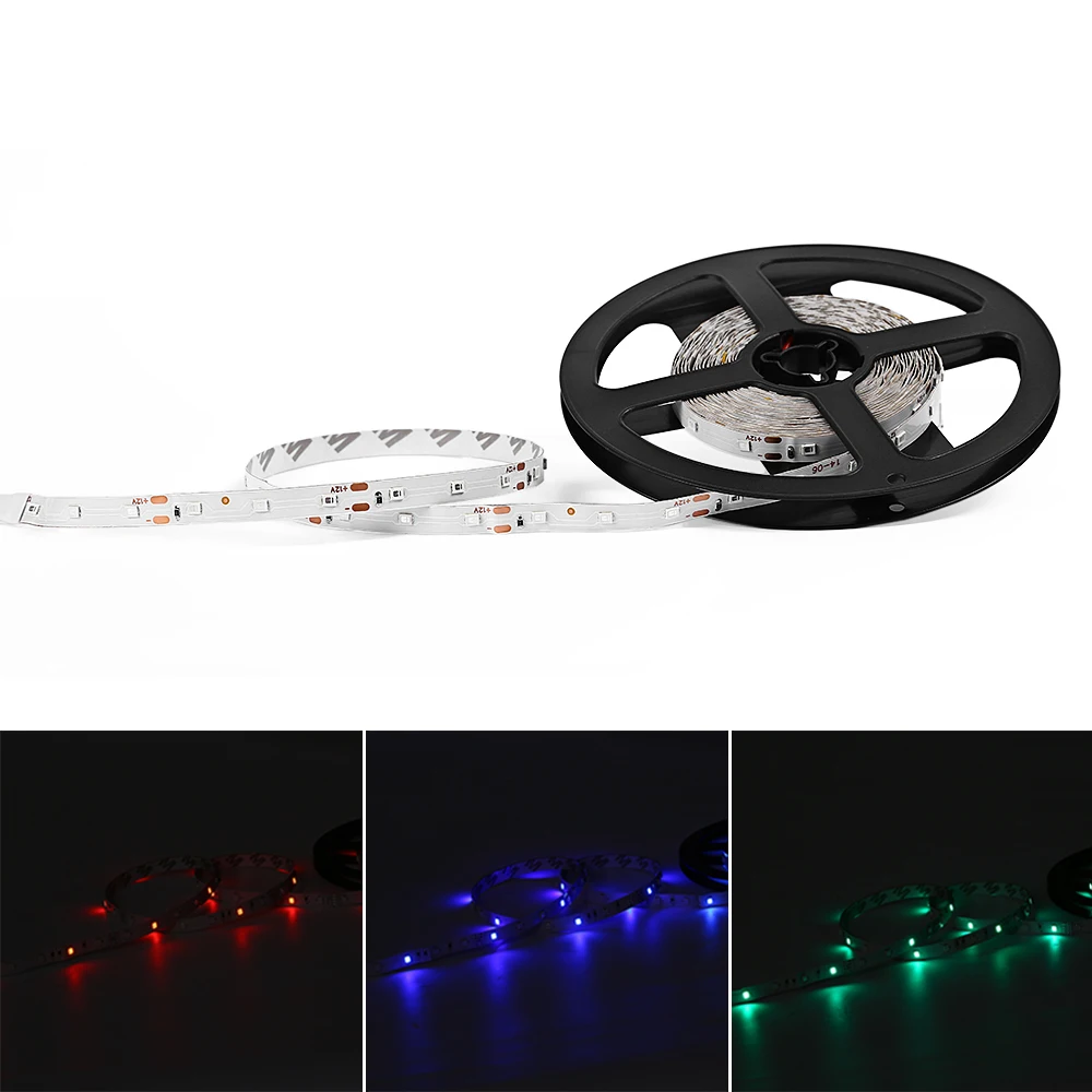 

Indoor Outdoor RGB LED Strip For Home Garden Decoration Smooth Flexible Lights Modern Creative Lighting Back With Tape