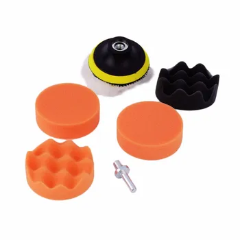 

Free shipping 7PCS High Gross 75mm 3" Polishing Buffing Pad Kit for Car Polisher Buffer with Drill Adaptor M14