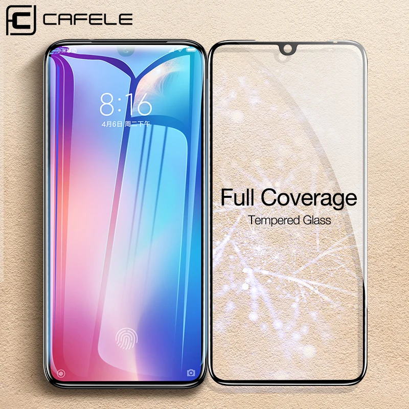 CAFELE Tempered Glass for Xiaomi Mi 9 Mi9 Ultra Thin Full Covered Screen Protector for Xiaomi Mi 9 Mi9 Black Edge HD Clear Film