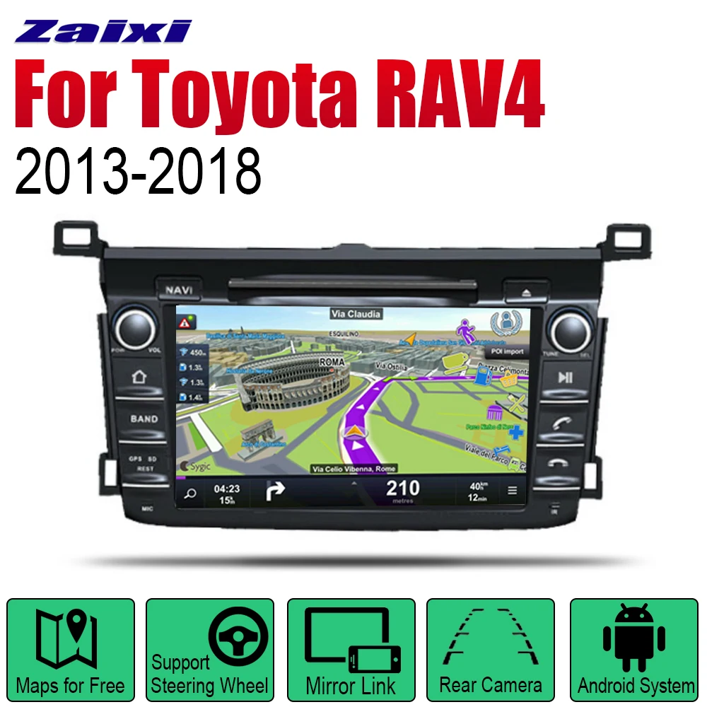 

ZaiXi Auto Radio 2 Din Android Car DVD Player For Toyota RAV4 2013~2018 GPS Navigation BT Wifi Map Multimedia system Stereo