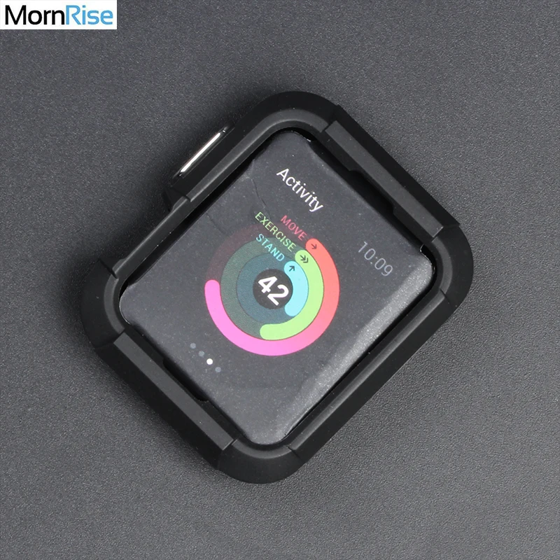 

For Apple Watch Series 3 2 1 Case 42mm Rugged Matte TPU Silicone Soft Armor Cover Scratches Shock proof Full Protection