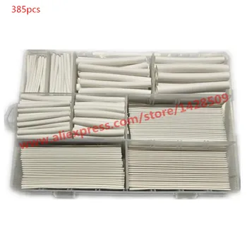 

385pcs/set high quality white heat shrinkable tube 2:1 heat shrink tubing heat Tube Sleeve Wrap Cable Wire free ship