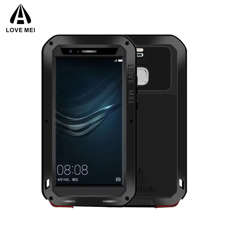 

LOVE MEI Metal Shockproof Case For Huawei P9 Plus (5.5 inch) Powerful Aluminum Waterproof Cover For Huawei Ascend P9 Plus Shell
