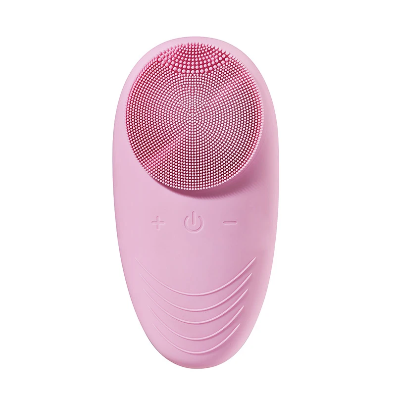 Кисть для лица Очищение Приборы для очистки кожи лица кожи Массажная силиконовая Sonic зубная щётка вибрации мини очиститель воздуха глубокий кисточка для чистки пор - Цвет: Pink