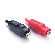 2pcs 20A Alligator Clips PVC Charging Batteries Double-Ended Crocodile Clips for Electrical Jumper Wire voltage testers