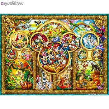 

ColorWhisper Daimond Painting Full Square/ Round Princess Cartoon Animal Diamond Rhinestone Crystal Cross Stitch Mosaic 751DP