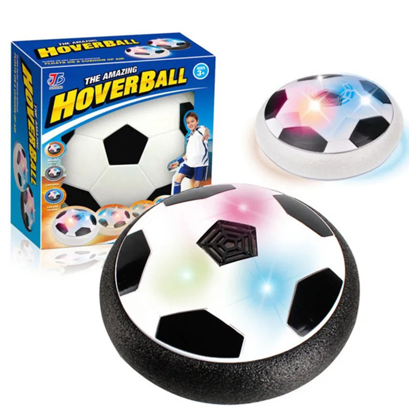 

Funny LED Light Flashing Arrival Air Power Soccer Ball Disc Indoor Football Toy In box Multi-surface Hovering Gliding Toy