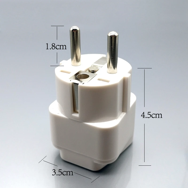 Универсальный адаптер AXAET с вилкой европейского стандарта, дорожная розетка, удлинитель, электрический адаптер для Великобритании, США, Китая, Австралии, ЕС, вилка переменного тока, преобразователь питания, белый, 1 шт