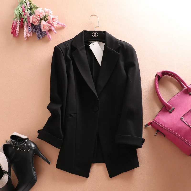 2018 Real Suit Brought Nine Points Sleeve Cloth Temperament of A for Grain British Large Size Show Thin Interview Ol Coat |