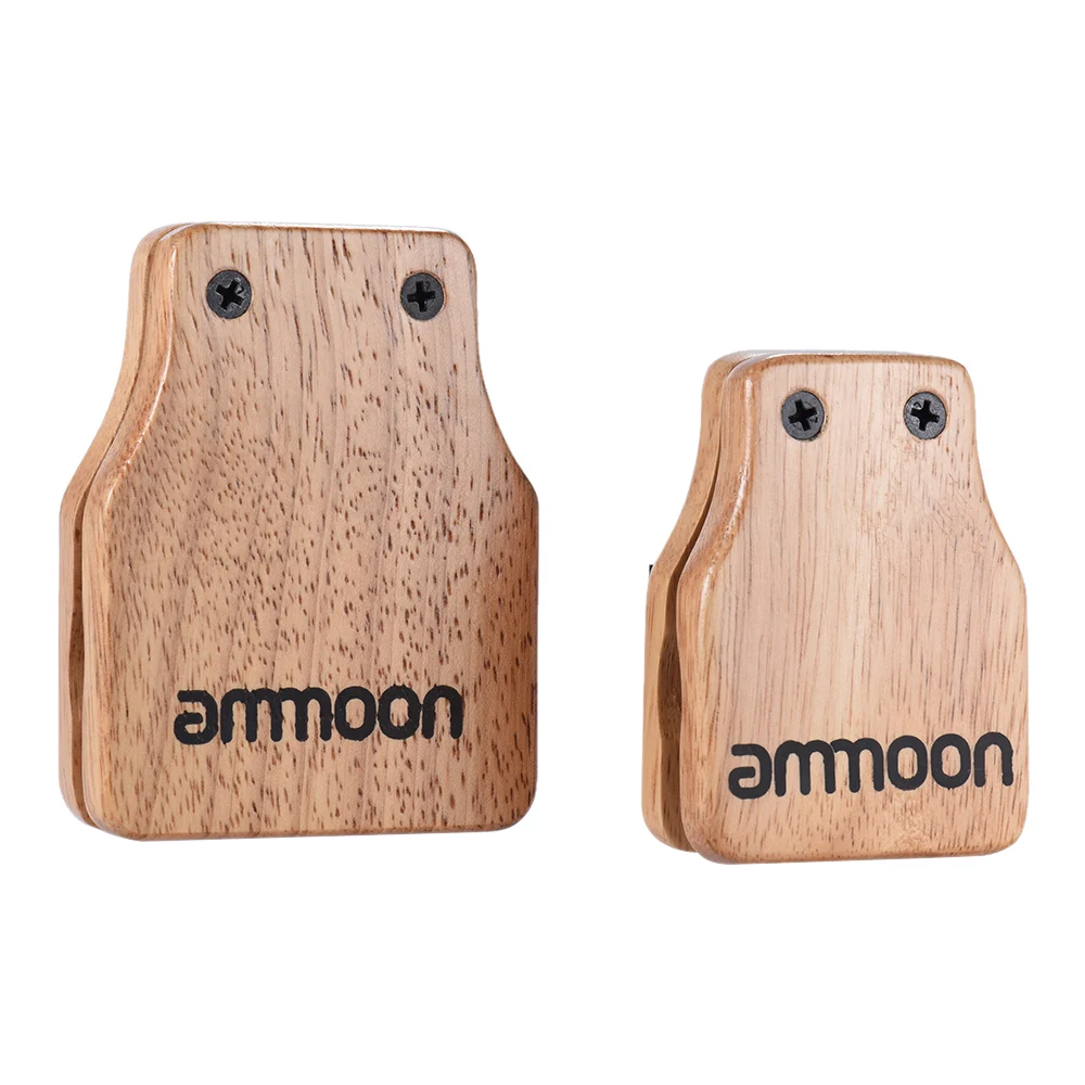 Ammoon 2 шт. Cajon коробка барабан большой и средний компаньон аксессуар кастанеты для ручных ударных инструментов