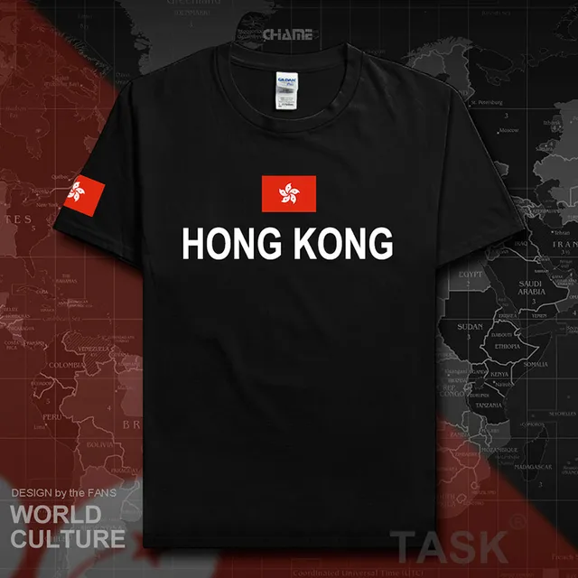 Hong Kong mens t shirts fashion 2017 gyms jerseys nations cotton t