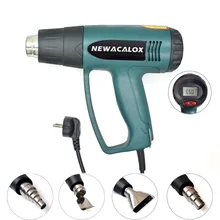 2000W 220V EU Plug Industrial Electric Hot Air Gun Thermoregulator LCD Display Heat Guns Shrink Wrapping Thermal Heater Nozzle