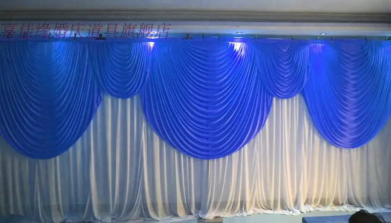 Высокое качество Valance ледяной шелк свадебный фон 3х6 м (10ftx20ft) Вечеринка шторы