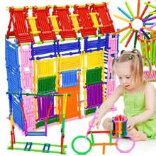 Для девочек палочки для поделок Ассамблеи игрушки для детей 3D Модель Строительство Наборы Дети Образовательное строительство кубики для игр взаимодействием