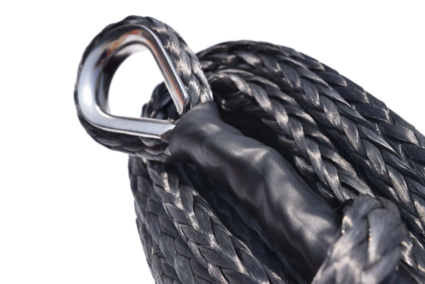 أسود 10 مللي متر * 26 m الاصطناعية ونش كابل ، حبل رفع التمديد ، على الطرق الوعرة حبل ، تمديد حبل للمركبة UTV SUV