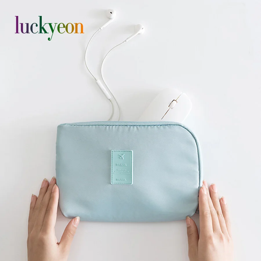 

Portable Travel Cosmetic Bags Digital Gadget Devices USB Cable Earphone Pen Organizer System Storage Bag Kit Case