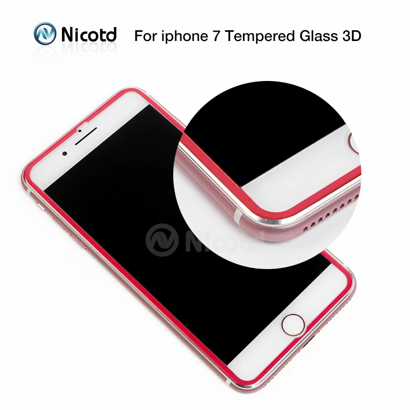 9H 3D voll Gebogen Gehärtetem Glas Für iPhone 7 7 Plus Titan Schutz Film volle abdeckung Screen Pro