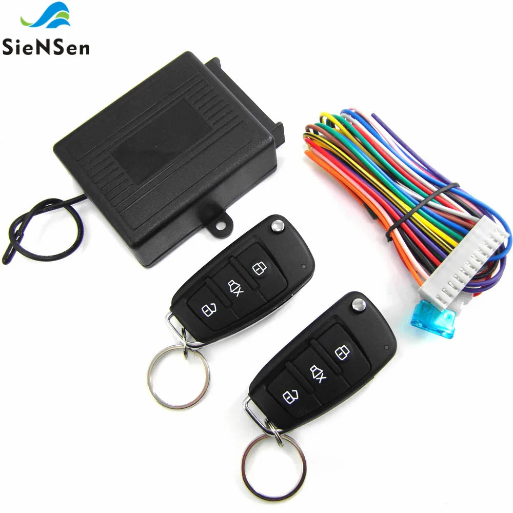 

SieNSen Universal Car Central Locking Kit Auto Keyless Entry System Two Remote Controller Vehicle Door Lock Car Alarm M602-8118