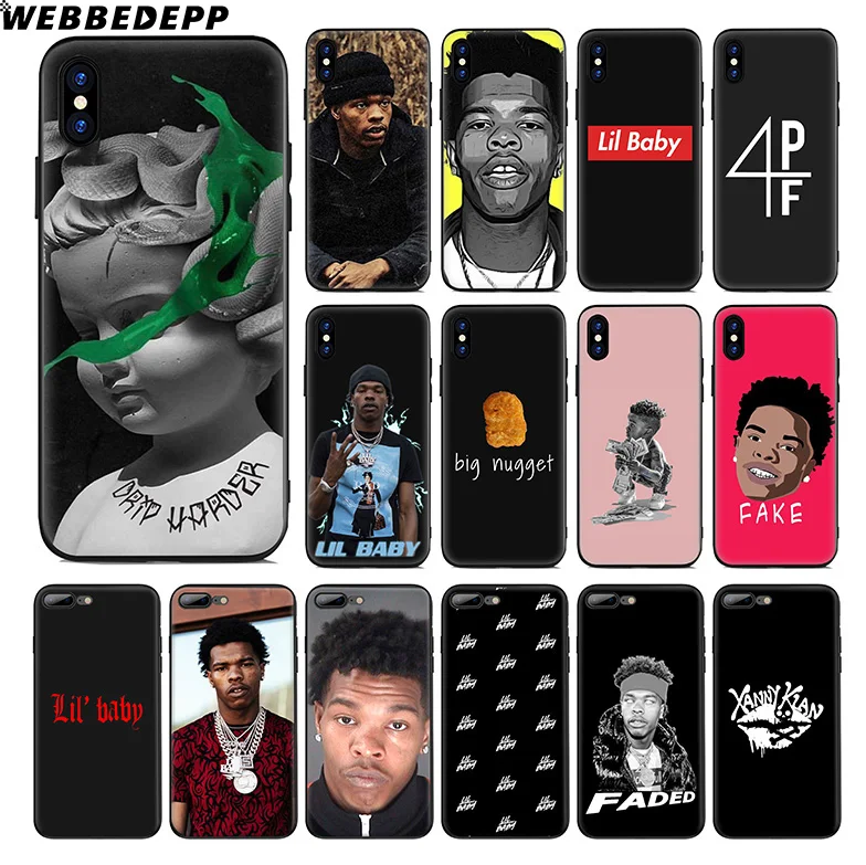 WEBBEDEPP Lil Baby рэппер Мягкий силиконовый чехол для Apple iPhone 11 Pro Xr Xs Max X или 10 8 7 6 6S Plus 5 5S SE