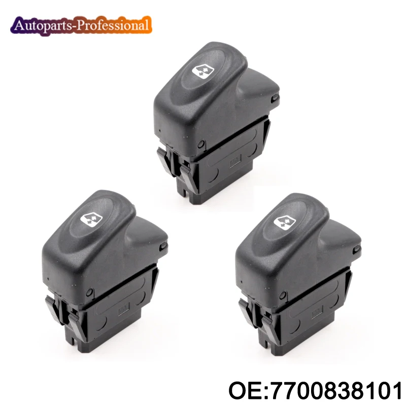 

3 PCS 7700838101 New Auto Electric Power Window Control Switch Button Front Right For Renault Clio Kangoo Megane car accessories