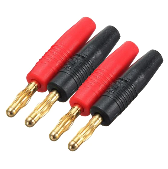 

4pcs 4mm B7 24K Gold Plated Musical Speaker Cable Wire Pin Banana Plug Connector