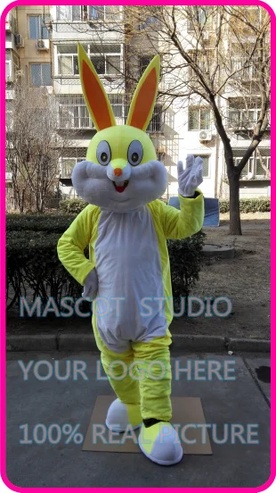 

mascot cute easter yellow rabbit bunny Mascot costume custom fancy costume cosplay cartoon theme fancy dress