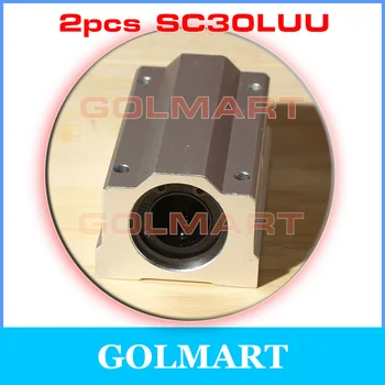 

2pcs Kugellager Linearlager lang Linearschlitten SC30LUU SCS30LUU 30mm shaft rail Linear Bearing flat Pillow BolckCNC