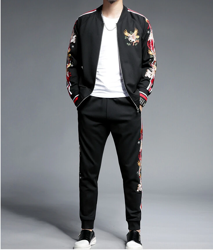 

Sportswear 100% cotton Tracksuits hoodies Sweatshirts sportsuit Mens Jacket Embroidery