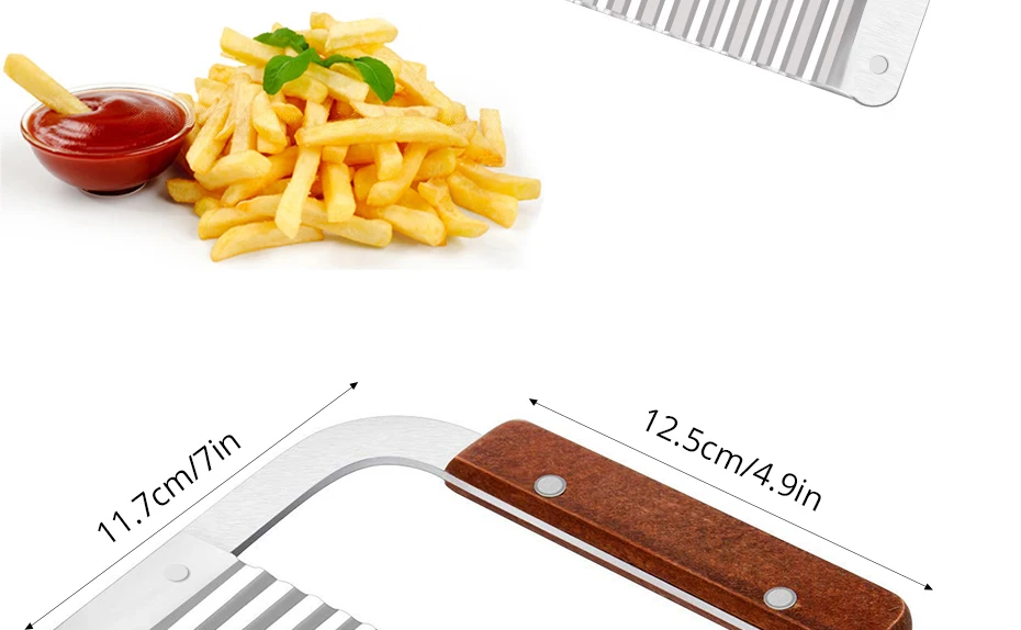 Нож для резки картофеля, французская нарезка для картофеля фри, овощные инструменты, кухонные гаджеты, нож из нержавеющей стали, кухонные принадлежности