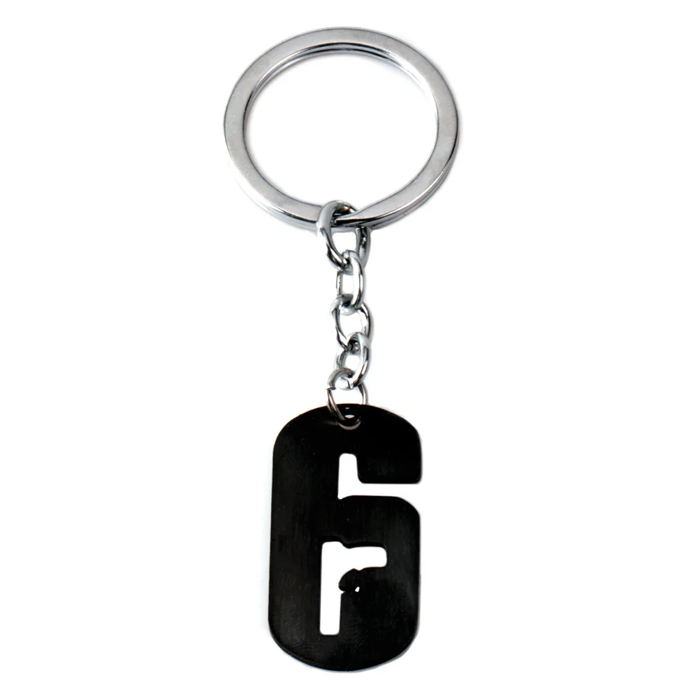 Mens Rainbow Six 6 Siege Tom Clancy's PS4 Cosplay Silver Keyring Keychain Gifts Mens Rainbow Six 6 Siege Tom Clancy's PS4 Cosplay Silver Keyring Keychain Gifts