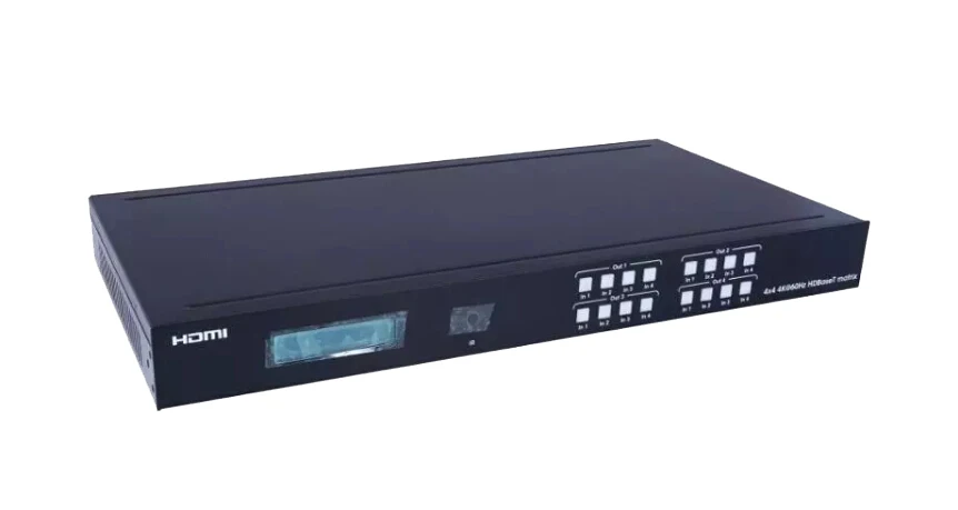 PUZHIJIE 4x4 HDBaset матрица 4X4 HDMI матричный удлинитель Коммутатор HDMI 2,0 HDCP2.2 4 к 60 Гц с 4 POE приемниками через UTP кабель