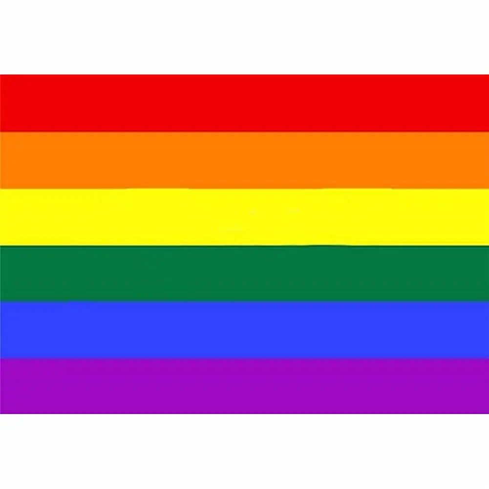 1 шт. полиэфирное волокно Радужный Флаг для геев, дружественные баннеры 90x60 см для украшения