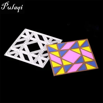 

Pulaqi Geometric Square Metal Cutting Dies Stencils for Scrapbooking Embossing Paper Craft Scrapbooking DIY Craft Album Card D