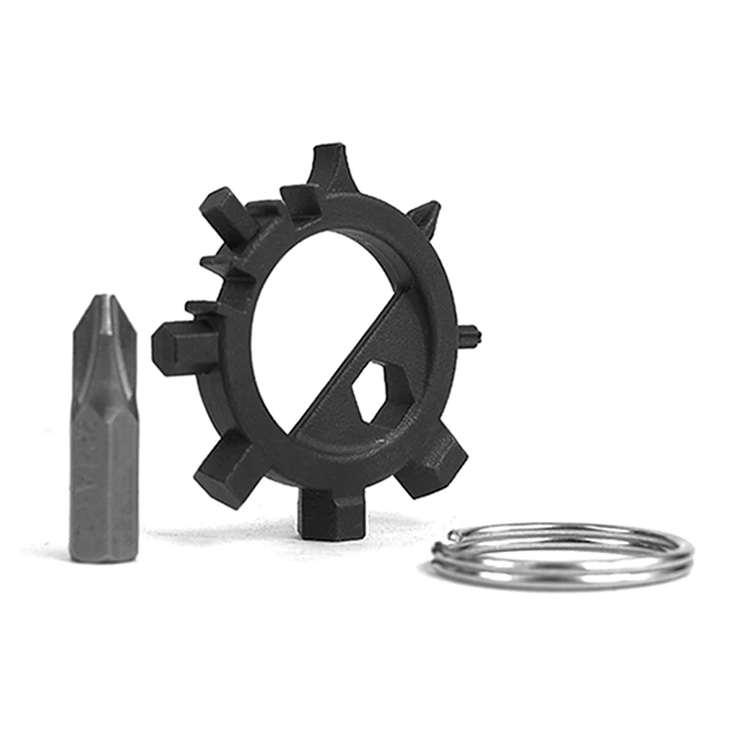 KALAIDUN Screwdriver Eight-claw Multi-function Outdoor Portable Gadget Bicycle Hand Tools Repair Tool 12 Functions Key Ring4