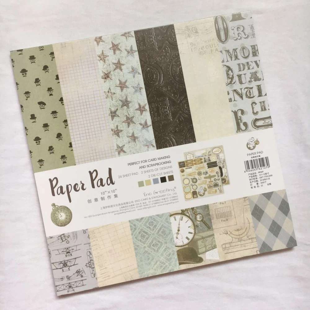 10inch Retro Clock Time Scrapbook Paper Origami Background Pape Diy Flower Border Deco Tag Card Making Happy Planner Craft Craft Paper Aliexpress