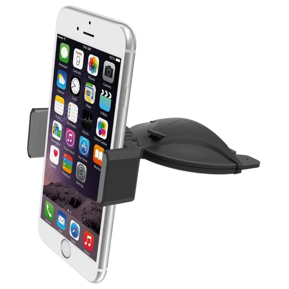 360 Rotatable Universal Car CD Slot Mobile Phone Holder Mount 2.36 3.93