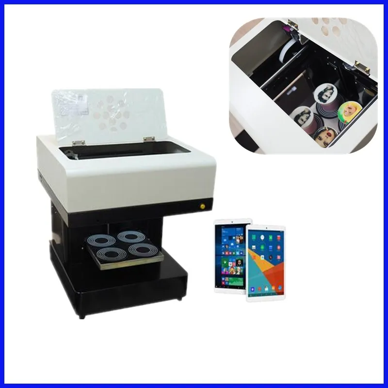 2018 hot sale Automatic 4 cups coffee printing machine DIY design art design coffee printer with